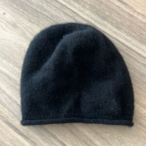 Cashmere Black Beanie